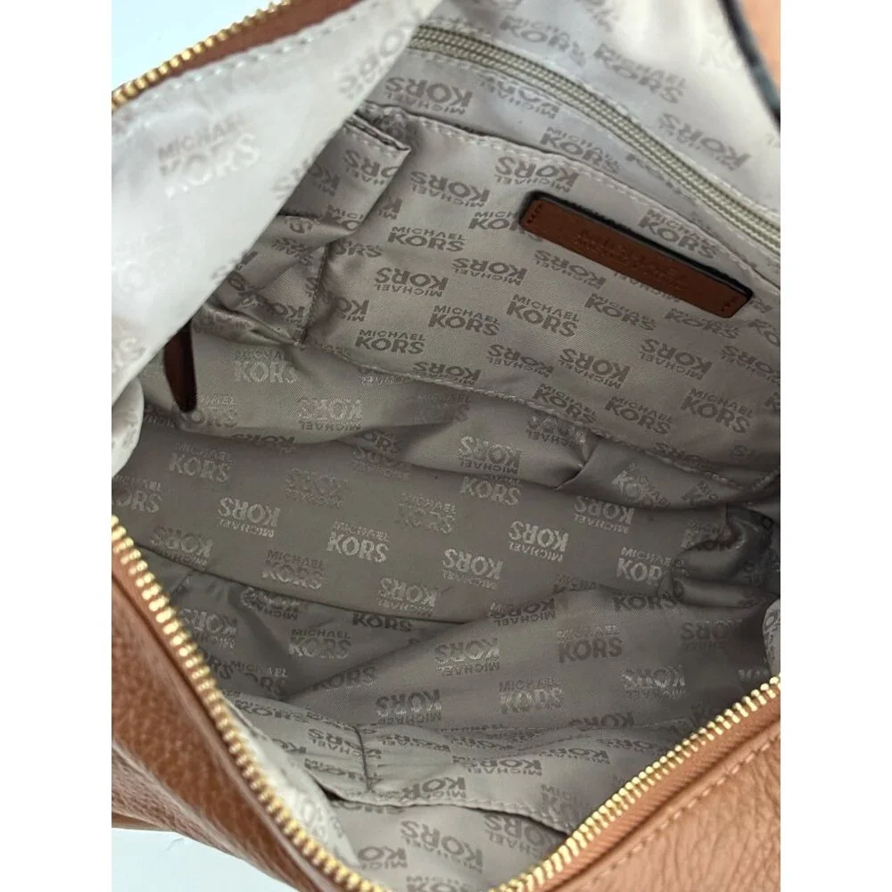 Michael Kors Pebbled Leather Bag Fulton Hobo Slouchy Boho Luxe Quiet Luxury - Picture 14 of 16